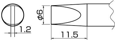 【メーカー型番】T20-D6【JANコード】4962615032493【ブランド】白光　【特徴】【用途】【仕様】●パーツ名:6D型コテ先●質量(g):15●適合コテ:FX838●ヒーター一体式【材質／仕上】【セット内容／付属品】【注意】【原産国】日本【送料について】北海道、沖縄、離島は送料を頂きます。
