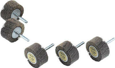 TRUSCO ミラクルフラップホイール 外径50X厚25X軸6 5個入 400♯【MR5025 400】(研削研磨用品・フラップ軸付ホイール)