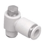 【メーカー型番】GWL6-M5-T【JANコード】4547431020772【ブランド】CKD【特徴】●難燃性樹脂（UL-94規格V-0相当）標準+黄銅部ニッケルメッキ+ネジ部シール材標準塗布【用途】●片口ターンエルボ　チューブ+オネジ【仕様】●適合チューブ外径D(mm):6●接続口径:M5●質量(g):8●使用圧力範囲：−100kPa〜1.0MPa●流体温度:-10〜60℃(凍結なきこと)●Y形プラグ+チューブ【材質／仕上】●本体：黄銅（無電解ニッケルメッキ処理）+ポリブチレンテレフタレート（PBT）●シールゴム：ニトリルゴム【セット内容／付属品】【注意】【原産国】日本【送料について】北海道、沖縄、離島は送料を頂きます。
