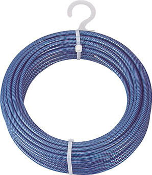 TRUSCO メッキ付ワイヤーロープ PVC被覆タイプ Φ3（5）mmX30m【CWP-3S30】