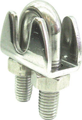 Rakuten - 水本 ステンレス プレスワイヤークリップ 使用ロープ径8mm【B-2353】(建築金物・工場用間仕切り・荷役金具)