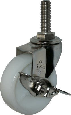 ハンマー EAシリーズオールステンレス自在SP付ナイロン車50mm【315EA-N50-BAR01】(キャスター・ねじ込み式ナイロン車)