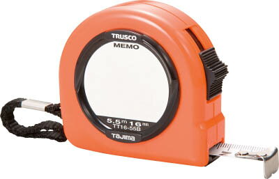 TRUSCO メモプレート付コンベックス ロックタイプ 16mm幅 5．5m【TT16-55B】(測量用品・コンベックス)