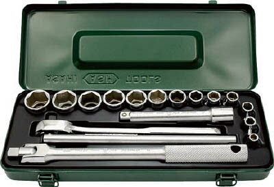Socket Wrench - ASH 6角ソケットレンチセット12．7□×17PCS【VJS4131】(レンチ・スパナ・プーラ・ソケットレンチセット)【送料無料】