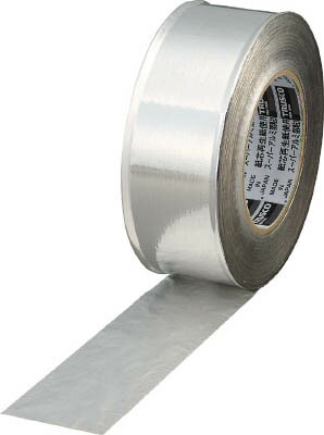 TRUSCO スーパーアルミ箔粘着テープ 100mm×50m ツヤあり【TRAT100-1】(テープ用品・配管・補修テープ)..