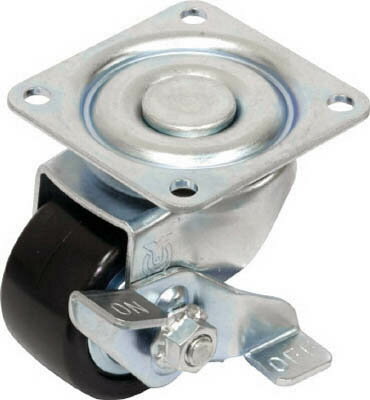 ユーエイ 重量用キャスター 自在車ストッパー付 75径 強化ナイロン車輪【HG-75GNBS】(キャスター・低床式キャスター)