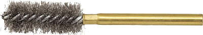 【メーカー型番】TB-5713【JANコード】4989999251685【ブランド】TRUSCO 　【特徴】●シャンク取り付け式なので交換が容易です。●逆回転での使用不可です。【用途】●ステンレス、アルミ製品などの内径研磨、バリ取り。●使用工具:電気ドリル・ボール盤。【仕様】●線径(mm):0.15●毛材:ステンレス(SUS304)●全長(mm):100●外径(mm):16●ブラシ長(mm):40●軸径(mm):6●最高使用回転数(rpm):1500●毛丈(mm):5.75●質量(g):15.0【材質／仕上】●軸：真鍮●毛材：ステンレス(SUS304)【セット内容／付属品】【注意】●エアーツールは使用不可です。【原産国】日本【送料について】北海道、沖縄、離島は送料を頂きます。