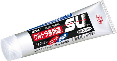 コニシ ボンドウルトラ多用途SU 120ml（箱） クリアー【4593】(接着剤 補修剤 接着剤1液タイプ)