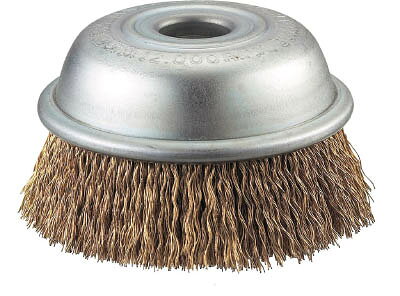TRUSCO エアー工具用カップブラシ Φ75 真鍮メッキ 線径0．27【GCB-75AC】(研削研磨...