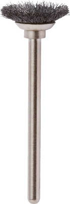 TRUSCO ベベル型ブラシ Φ15 ハガネ【153B-2】(研削研磨用品・軸付ブラシ)