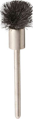 TRUSCO 傘型ブラシ 硬鋼線 線径0．1X外径15X筒径8X軸径3【153K-2】(研削研磨用品・軸付ブラシ)