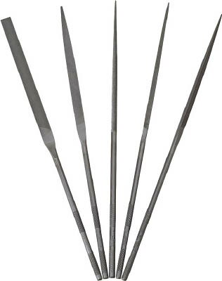 ツボサン 精密ヤスリ 5本組 半丸 ＃6【HA00556T】(研削研磨用品・ヤスリ)【送料無料】