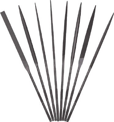 ツボサン 精密ヤスリ 8本組 角【KA00856T】(研削研磨用品・ヤスリ)【送料無料】