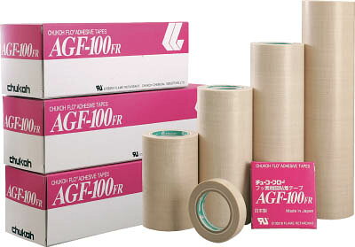【メーカー型番】AGF100FR-30X25【JANコード】4582221600352【ブランド】チューコーフロー　【特徴】●ガラスクロスを基材とした寸法安定性の高いタイプです。●耐熱性・非粘着性・高電気絶縁性・耐薬品性・滑り性に優れています。【用途】●ヒートシール圧着部の耐熱離型。【仕様】●色:ベージュ●幅(mm):25●長さ(m):10●厚み(mm):0.30●切断にはカッターが必要●粘着力:4N/10mm●引張強度:144N/10mm（厚み0.13mm）●連続使用温度:-60〜200℃●UL規格品【材質／仕上】●基材:ガラスクロス+フッ素樹脂（PTFE）●粘着剤:シリコーン系【セット内容／付属品】【注意】●テフロンは、三井デュポンフロロケミカルの登録商標です。【原産国】日本【送料について】北海道、沖縄、離島は送料を頂きます。