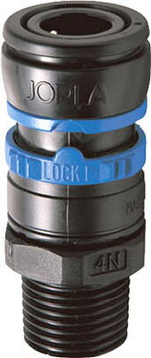 【メーカー型番】TS-3NR【JANコード】4562115962322【ブランド】ジョプラックス【特徴】●ねじタイプ。●ワンタッチ接続方式。●セーフティロック機構を標準装備。●エンジニアリングプラスチックの採用で耐衝撃性に優れています。●プラスチック製で軽くてさびません。【用途】●一般エア配管。●自動車業界、食品業界などに。【仕様】●耐圧力(MPa):-●相手側取付サイズ:Rc3/8●質量(g):26●使用流体:空気●使用温度範囲:0〜50℃●最高使用圧力:0.98MPa●片路開閉型●めねじ取付用●常用使用圧力(MPa):0.98【材質／仕上】●本体:ポリフェニレンエテール（PPE）+ナイロン（PA）●シールゴム:ニトリルゴム（NBR）【セット内容／付属品】【注意】●TS-2NRのみねじ部に補強用インサート（真鍮製）入りです。【原産国】日本【送料について】北海道、沖縄、離島は送料を頂きます。