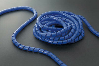 TRUSCO スパイラルチューブ10m 結束径9．0～32．0 青【TSP12B】(梱包結束用品・結束バンド)(3.0)