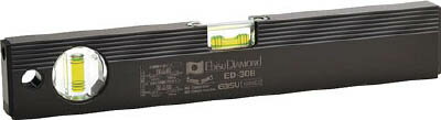 エビスダイヤモンド 磁石付ベーシックレベルブラック300mm ブラック／グリーン【ED-30MB】(測量用品・水平器)