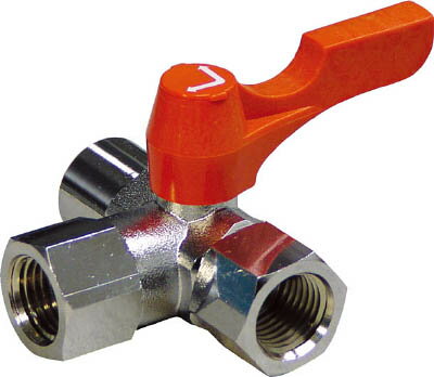 ASOH エースボール3W 横型三方弁 内X内ネジ型 PT1／4【BT-1222】(流体継手・チューブ・ボールバルブ)