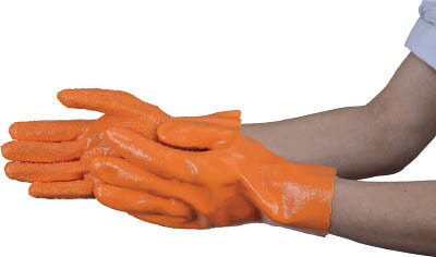 TRUSCO すべり止め付厚手塩ビ手袋 L【TPVAG-L】(作業手袋・ビニール手袋)