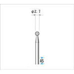 ナカニシ 電着ダイヤモンドバー【11212】(電動工具・油圧工具・マイクログラインダー)