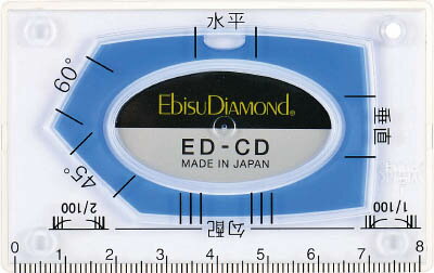 エビスダイヤモンド カードレベル・ブルー【ED-CDBL】(測量用品・水平器)