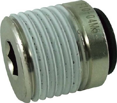 チヨダ ファイブ六角穴付メイルコネクター 10mm・R1／2【F10-04MS】(流体継手・チューブ・チューブ継手)