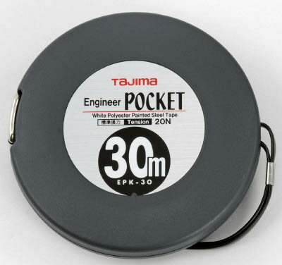 タジマ エンジニヤ ポケット幅 10mm／長さ 30m／張力 20N【EPK-30BL】(測量用品・巻尺)【送料無料】