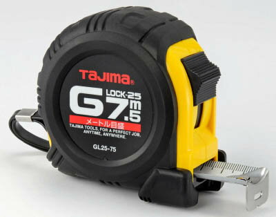 タジマ Gロック－25 7．5m／メートル目盛／ブリスター【GL25-75BL】(測量用品・コンベックス)