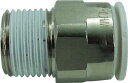 チヨダ ファイブメイルコネクタ W(白)12mm・R3/8【F12-03MW】(流体継手・チューブ・チューブ継手)