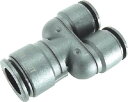 チヨダ ファイブ異径ユニオンワイ 8mm(2箇所)X10mm【FR8-10UY】(流体継手・チューブ・チューブ継手)