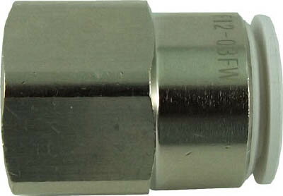 チヨダ ファイブフィメイルコネクタ W（白）12mm・RC3／8【F12-03FW】(流体継手・チューブ・チューブ継手)