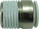 チヨダ ファイブ六角穴付メイルコネクター W(白)12mm・R1/2【F12-04MSW】(流体継手・チューブ・チューブ継手)