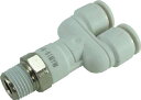 チヨダ ファイブメイルブランチワイ W(白)6mm・R1/8【F6-01MYW】(流体継手・チューブ・チューブ継手)
