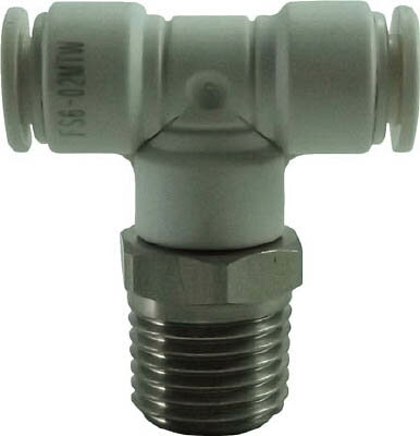 チヨダ ファイブSUSメイルブランチティ 白 6mm・R1／4【FS6-02MTW】(流体継手・チューブ・チューブ継手)