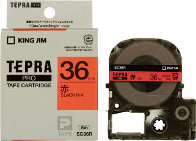 キングジム テプラPROテ−プカ−トリッジ カラータイプ(赤に黒文字)【SC-36R】(OA・事務用品・ラベル用品) キングジム テプラPROテ−プカ−トリッジ カラータイプ(赤に黒文字)【SC-36R】(OA・事務用品・ラベル用品)
