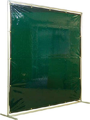 吉野 遮光フェンスアルミパイプ 2×2 単体固定 グリーン(溶接用品・溶接遮光フェンス)