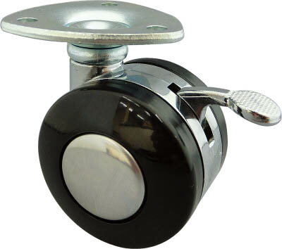 トーシン プレート式双輪キャスター 50径 自在ストッパー付【TWS50-P】(キャスター・双輪キャスター)