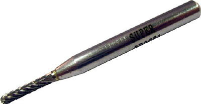 【メーカー型番】SB2C01【JANコード】4967521220460【ブランド】スーパー【特徴】●独自開発の刃形状により、高速回転使用時にバーが不用意に被切削物に喰いこんでしまうことがないため、滑らかに加工でき能力アップに貢献します。【用途】【仕様】●形状:先丸円筒型（ダブルカット）●刃径(mm):3.0●刃長(mm):16.0●軸径(mm):6●軸長(mm):44.0●タイプ:ロー付●最高使用回転数(rpm):50000●質量(g):14●刃先タイプ:品番の末尾S付 シングルカットSなし ダブルカット●軸長50mm以下はオール超硬【材質／仕上】【セット内容／付属品】【注意】●作業時は必ず安全帽、安全メガネなどの保護具をご着用ください。●最高使用回転数は推奨値です。【原産国】アメリカ【送料について】北海道、沖縄、離島は送料を頂きます。