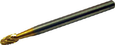 【メーカー型番】SBT6A01【JANコード】4967521332347【ブランド】スーパー【特徴】●チタン（Tin）コーティング処理により、表面硬度が高く・バー寿命が長く・切粉のハケが良くなります。●独自開発の刃形状により、高速回転使用時にバーが不用意に被切削物に喰いこんでしまうことがないため、滑らかに加工でき能力アップに貢献します。【用途】【仕様】●形状:卵型(ダブルカット）●刃径(mm):3.0●刃長(mm):5.5●軸径(mm):3●軸長(mm):32.5●タイプ:オール超硬●最高使用回転数(rpm):50000●質量(g):5【材質／仕上】●超硬●表面処理：チタン(Tin)コーティング【セット内容／付属品】【注意】●作業時は必ず安全帽、安全メガネなどの保護具をご着用ください。●最高使用回転数は推奨値です。【原産国】アメリカ【送料について】北海道、沖縄、離島は送料を頂きます。