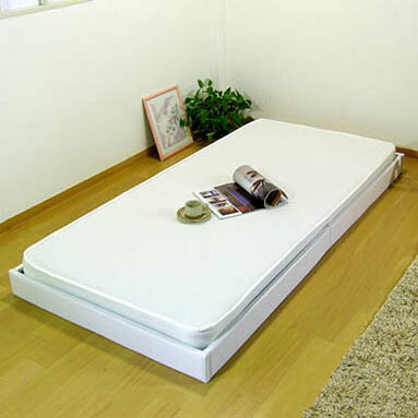 日本製 ヘッドレス フロアベッド ポケットコイル マットレス セミダブル ベッド ベッドフレーム 脚付き..