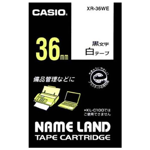 カシオ計算機 ネームランド用テープカートリッジ XR-36WE カシオ計算機 ネームランド用テープカートリッジ XR-36WE