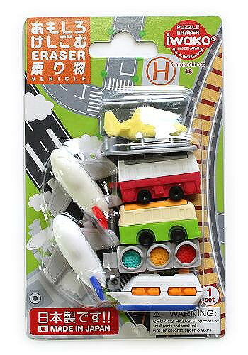 修正液, 修正筆, 修正帶 - イワコー ブリスター消しゴム 乗り物 ER-BRI021