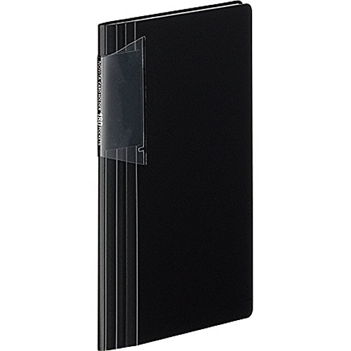 【寸法】 10×119×191mm【台紙枚数】 30枚　【収容数】 180名【色】 黒11.9cm×19.1cm●外寸法(高さ×幅×背幅)/191×119×10~30mm ※背幅が広くなった場合、外寸法の幅(奥行き)は短くなります。 ●台紙枚数/30枚 ●収容数/180名 ●表紙/R-PP ●ポケット/PP ●収容可能寸法/タテ58×ヨコ93mm ●ポケット/ヨコ入れ ●背ポケット付き ●カラー/黒【送料について】北海道、沖縄、離島は送料を頂きます。