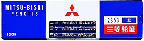 三菱鉛筆 色鉛筆 藍通し 藍色 12本入 K2353 (K2353)