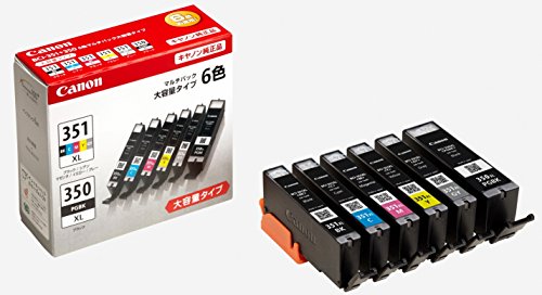 Canon キヤノン 純正 インクカートリッジ BCI-351XL(BK/C/M/Y/GY) BCI-350XL 6色マルチパック 大容量タイプ BCI-351XL 350XL/6MP (BCI351XL 350)【送料無料】