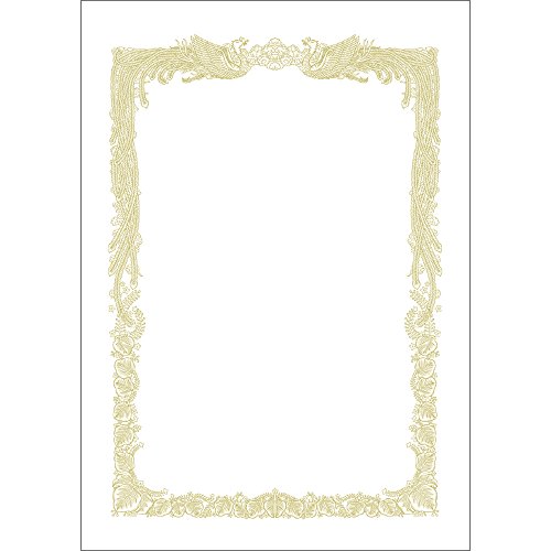 タカ印 OA賞状用紙 10-1081 横書き 白 上質紙 A3 10枚入 (10-1081A3)