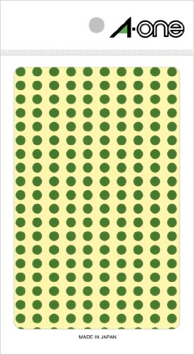 エーワン カラーラベル5MM 07063ミドリマル