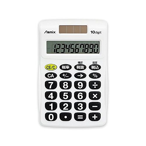 アスカ ビジネス電卓ポケット WH C1009Wの商品画像
