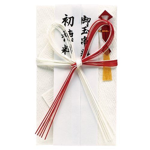 長井紙業 金封和紙赤白耳白花結 DK396 長井紙業 金封和紙赤白耳白花結 DK396