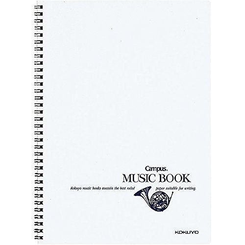 コクヨ 音楽帳 A4 オン-T10JANコード：4901480074016キャンパスノートシリーズのA4サイズの音楽帳です。五線譜と五線譜の間が14mmとやや広めにとってあります。【寸法】214x297mm【サイズ】A4 【罫内容】五線譜・12段【枚数】30枚音楽帳(ツインリングとじ)A4。5線譜12段30枚。【送料について】北海道、沖縄、離島は送料を頂きます。